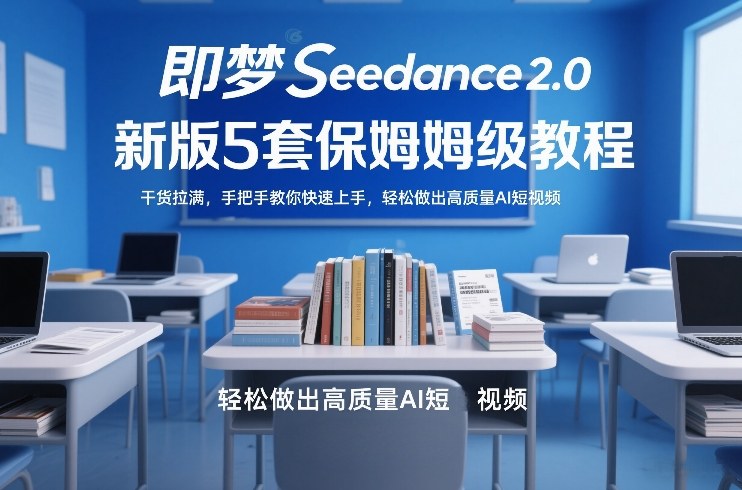 即梦Seedance2.0新版5套保姆级教程，干货拉满，手把手教你快速上手，轻松做出高质量AI短视频-赚百科