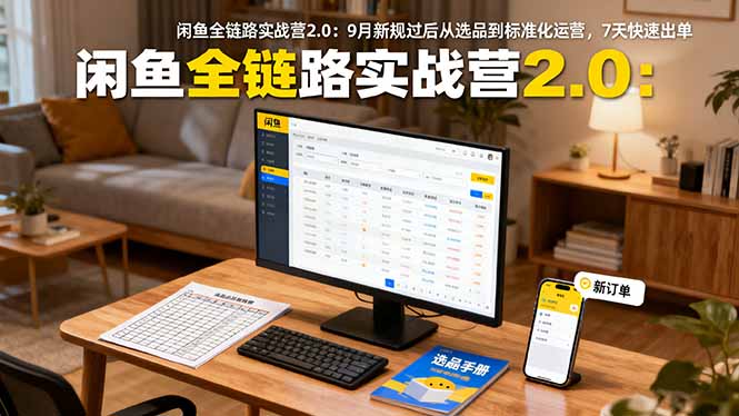 闲鱼全链路实战营2.0：9月新规过后从选品到标准化运营，7天快速出单-赚百科