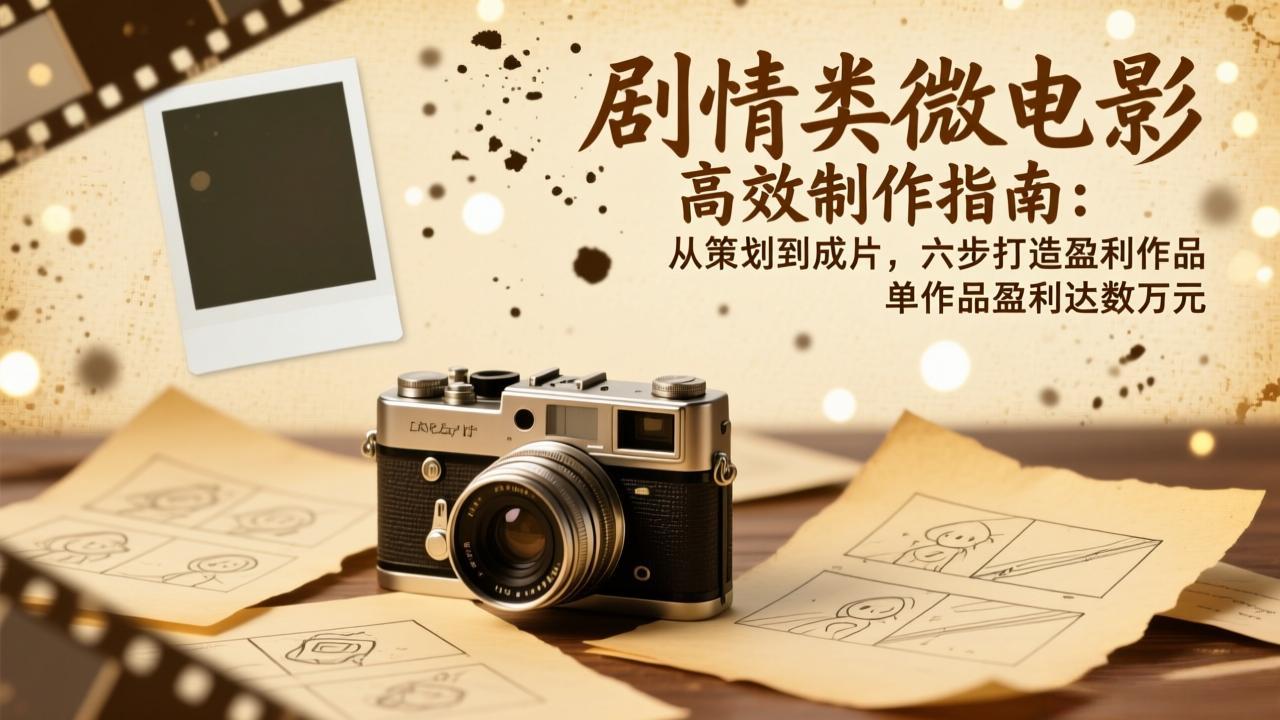 剧情类微电影高效制作指南：从策划到成片，六步打造盈利作品，单作品盈利达数万元-赚百科