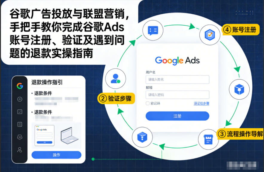 谷歌广告投放与联盟营销，手把手教你完成谷歌Ads账号注册、验证及遇到问题的退款实操指南-赚百科