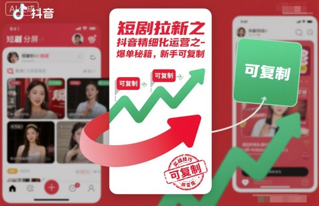 短剧拉新之抖音精细化运营之爆单秘籍，新手可复制-赚百科