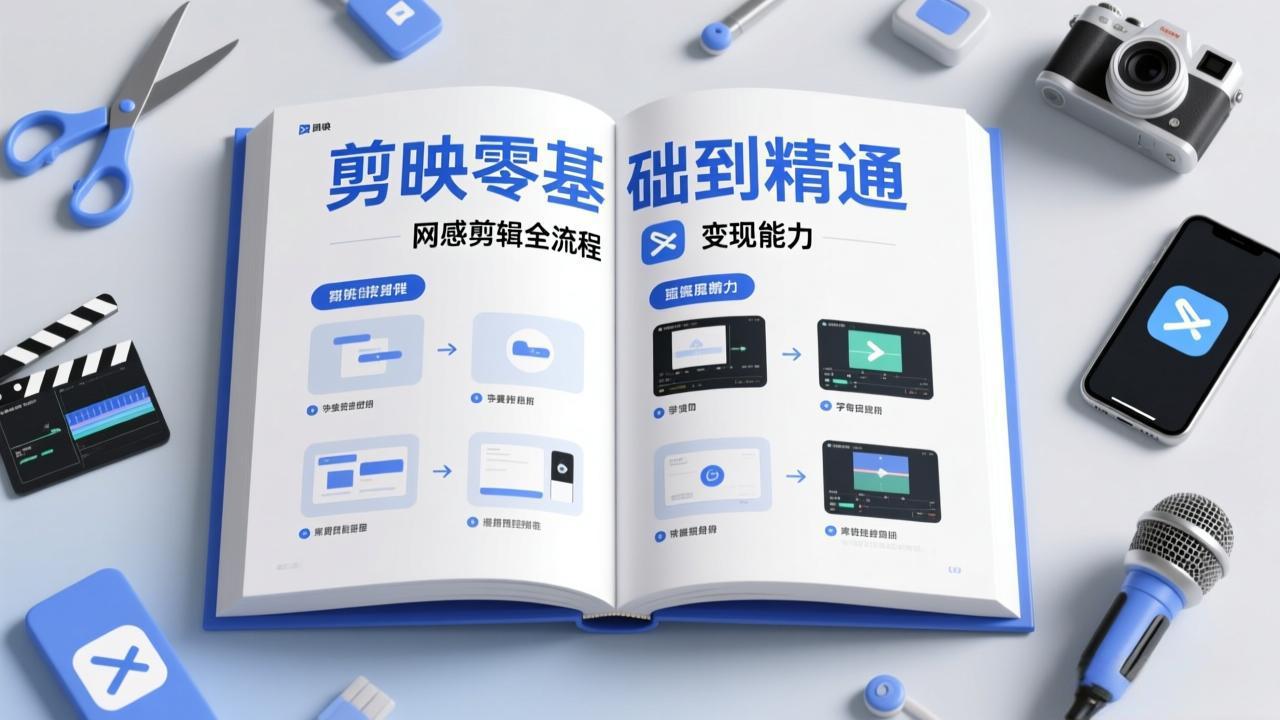剪映零基础也能快速上手，从入门到精通掌握网感剪辑全流程，掌握能直接变现的剪辑能力-赚百科