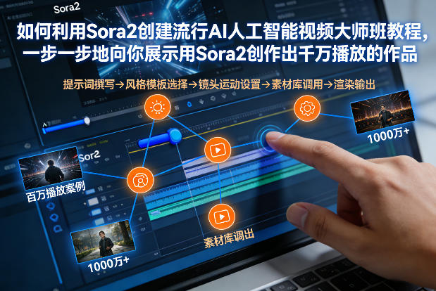如何利用Sora2创建流行AI人工智能视频大师班，一步一步地向你展示用Sora2创作出千万播放的作品-赚百科