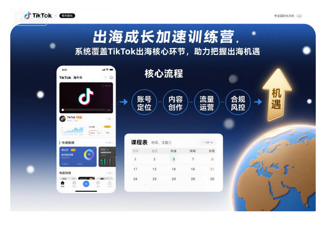 出海成长加速训练营，系统覆盖TikTok出海核心环节，助力把握出海机遇（更新）-赚百科