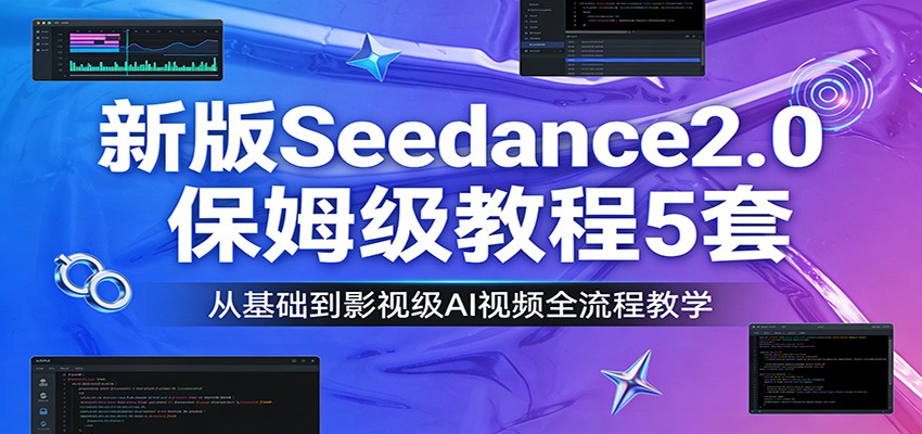 新版Seedance2.0保姆级教程5套：从基础到影视级AI视频全流程教学-赚百科