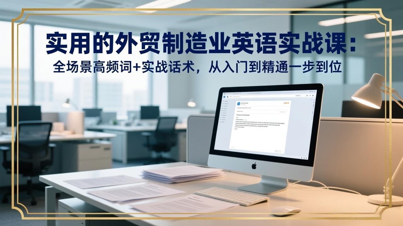 实用的外贸制造业英语实战课：全场景高频词+实战话术，从入门到精通一步到位-赚百科