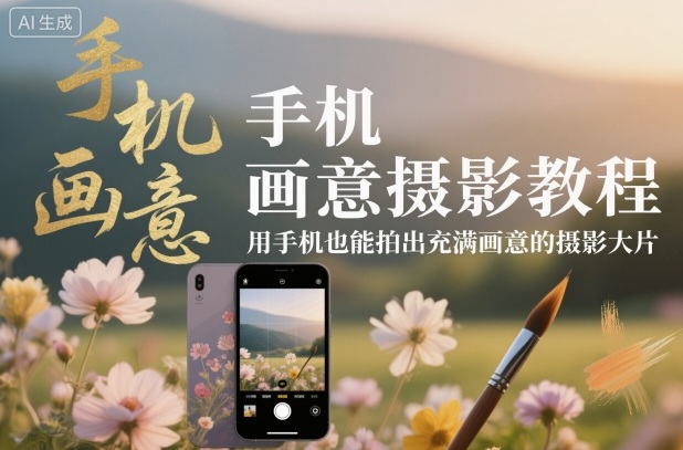 手机画意摄影教程，用手机也能拍出充满画意的摄影大片-赚百科