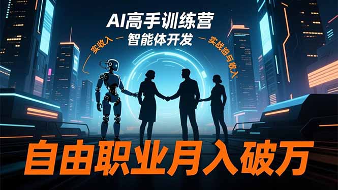AI高手训练营3.0,ChatGPT,Midjourney,智能体开发,自由职业月入破万-赚百科