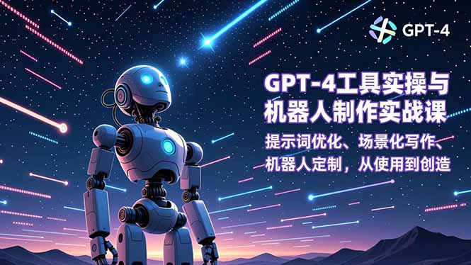 GPT-4工具实操与机器人制作实战课：提示词优化、场景化写作、机器人定制，从使用到创造-赚百科