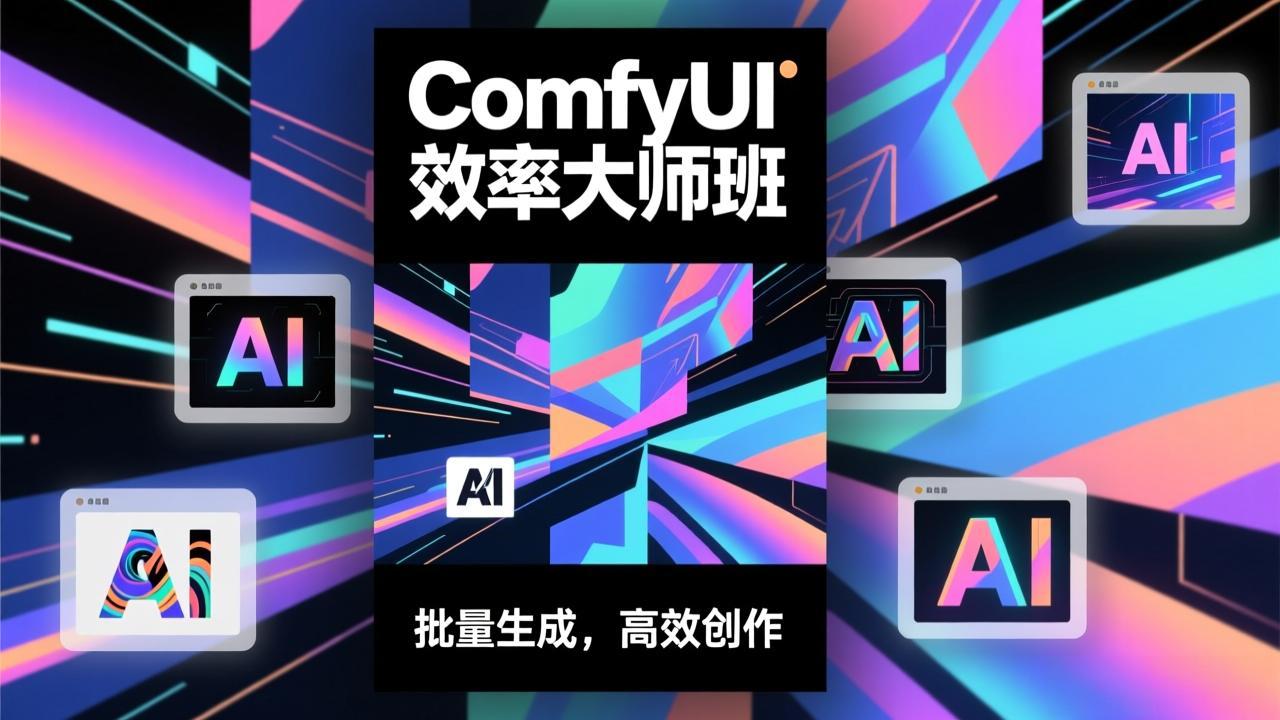 ComfyUI效率大师班：工作流搭建，批量生成，将个人AI出图效率提升5-10倍，月接单收入1-3万-赚百科