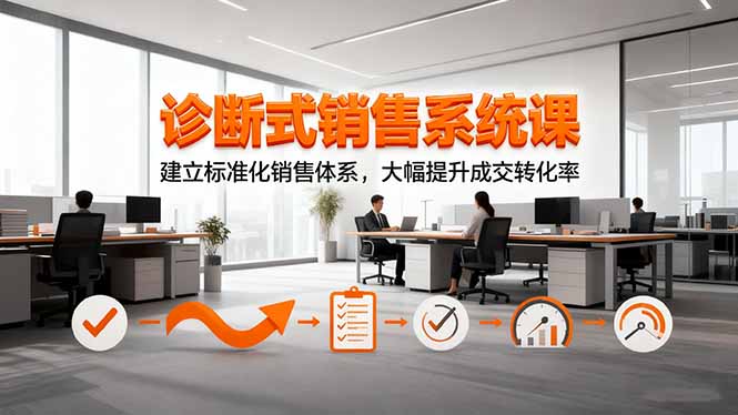 诊断式销售系统课，建立标准化销售体系，大幅提升成交转化率-赚百科