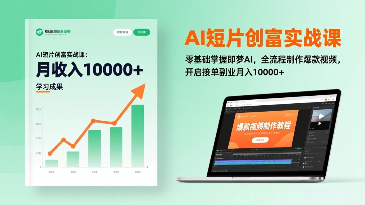 AI短片创富实战课:零基础掌握即梦AI,全流程制作爆款视频,开启接单副业月入10000+(更新 AI短片创富实战课:零基础掌握即梦AI,全流程制作爆款视频,开启接单副业月入10000+(更新