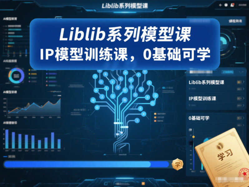 Liblib系列模型课，IP模型训练课，0基础可学-赚百科