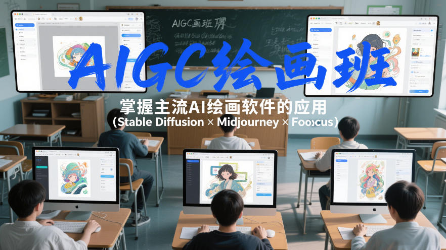 AIGC绘画班，掌握主流Ai绘画软件的应用(Stable Diffusion x Midjourney x Fooocus)-赚百科