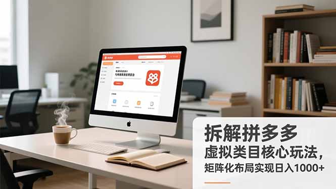 拆解拼多多虚拟类目核心玩法，矩阵化布局实现日入1000+-赚百科