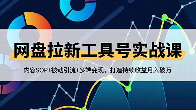网盘拉新工具号实战课，内容SOP+被动引流+多端变现，打造持续收益月入破万-赚百科