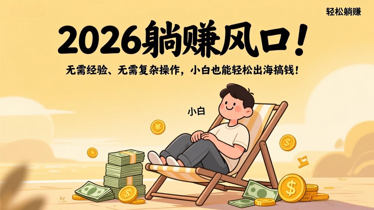 2026躺赚风口！无需经验、无需复杂操作，小白也能轻松出海搞钱！-赚百科