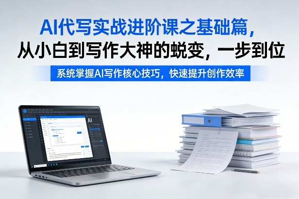 AI代写实战进阶课之基础篇，从小白到写作大神的蜕变，一步到位【揭秘】-赚百科