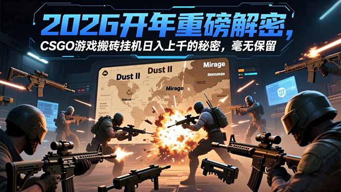 2026开年重磅解密,CSGO游戏搬砖挂机日入上千的秘密,毫无保留 2026开年重磅解密,CSGO游戏搬砖挂机日入上千的秘密,毫无保留