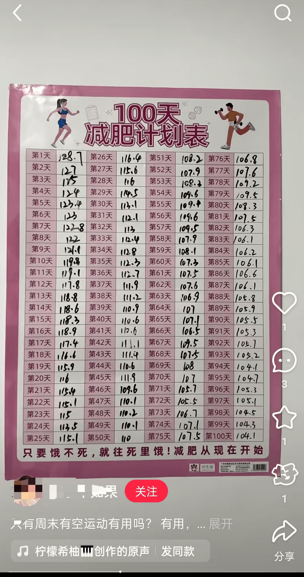 小红书卖减肥计划表贴纸，粉丝165，卖了7162单，变现5万多，可通过后端二次转化