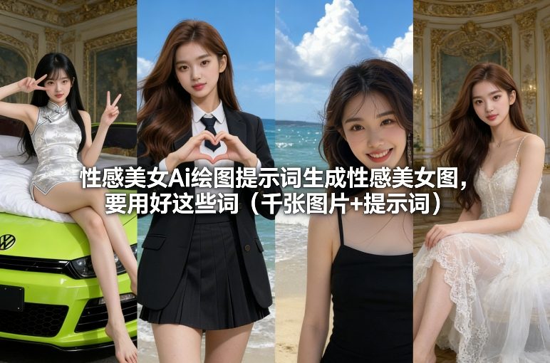 性感美女Ai绘图提示词生成性感美女图，要用好这些词(千张图片+提示词)-赚百科