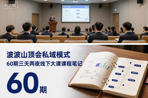 波波山顶会私域模式60期三天两夜线下大课课程笔记(文档)-赚百科