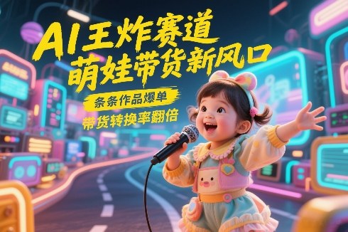 AI王炸赛道，萌娃带货新风口，条条作品爆单，带货转换率翻倍，核心逻辑拆解-赚百科