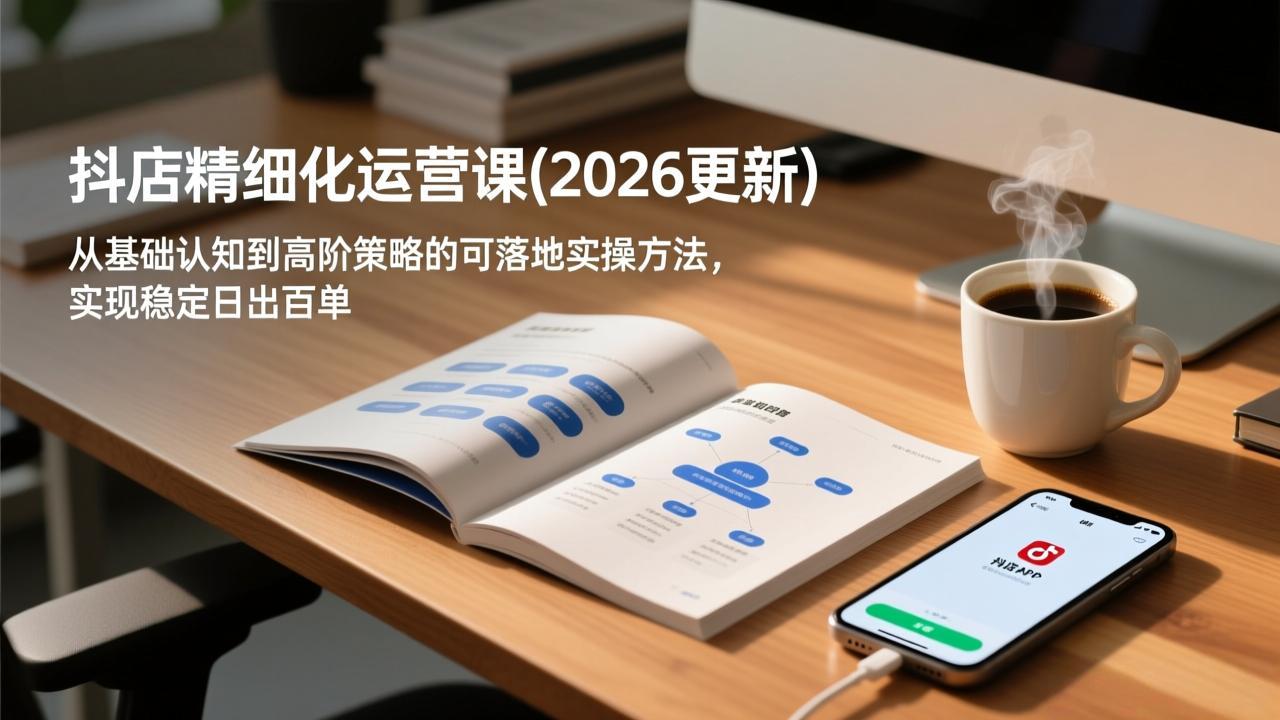 抖店精细化运营课(2026更新-赚百科