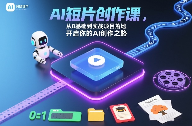 AI短片创作课，从0基础到实战项目落地，开启你的AI创作之路(更新)-赚百科