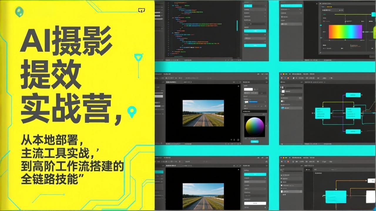 AI+摄影提效实战营，从本地部署，主流工具实战，到高阶工作流搭建的全链路技能-赚百科