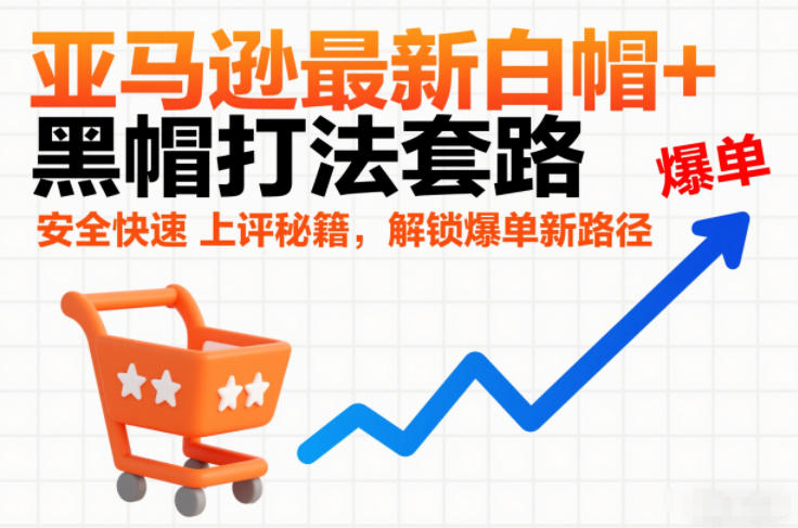 亚马逊最新白帽+黑帽打法套路，安全快速上评秘籍，解锁爆单新路径-赚百科