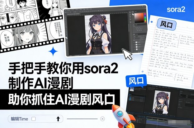 手把手教你用sora2制作AI漫剧，助你抓住AI漫剧风口-赚百科