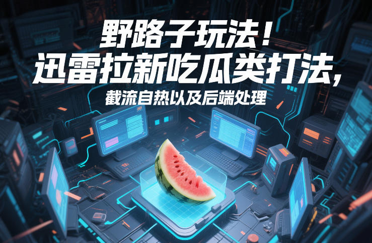 野路子玩法！迅雷拉新吃瓜类打法，截流自热以及后端处理-赚百科