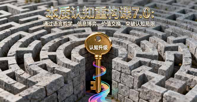 本质认知重构课7.0：通过语言哲学、信息博弈、价值交换，突破认知局限-赚百科