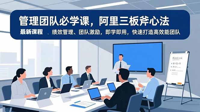 管理团队必学课，阿里三板斧心法、绩效管理、团队激励，即学即用，快速打造高效能团队-赚百科