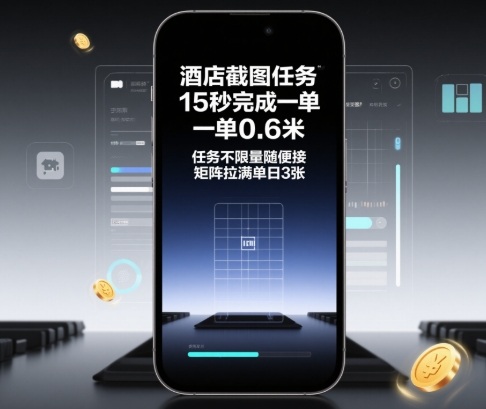 酒店截图任务，15秒完成一单，一单0.6米，任务不限量随便接，矩阵拉满单日3张【揭秘】-赚百科