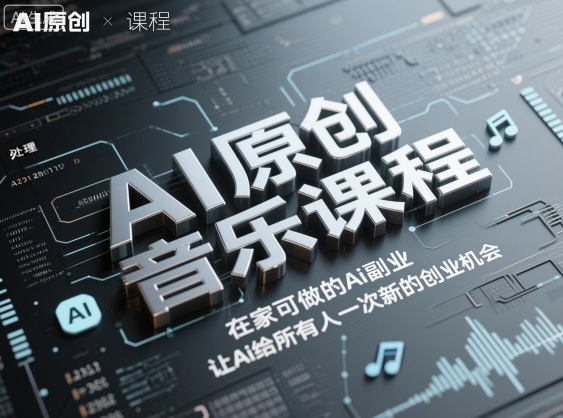 AI原创音乐课程，在家可做的Ai副业，让Ai给所有人一次新的创业机会-赚百科