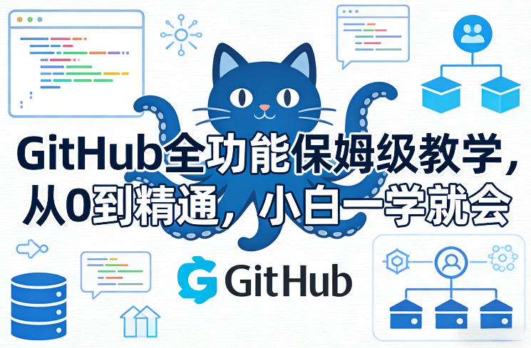 GitHub全功能保姆级教学，从0到精通，小白一学就会-赚百科
