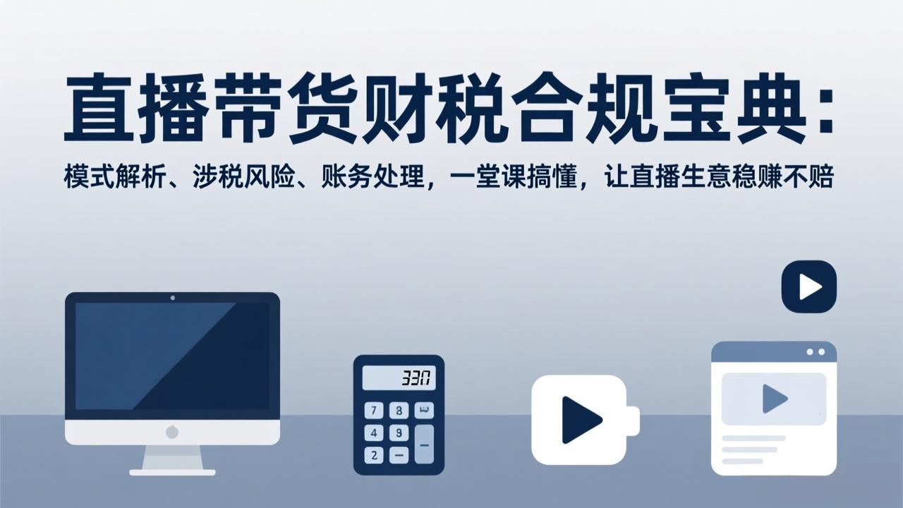 直播带货财税合规宝典：模式解析、涉税风险、账务处理，一堂课搞懂，让直播生意稳赚不赔-赚百科