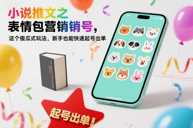 小说推文之表情包营销号，这个傻瓜式玩法，新手也能快速起号出单-赚百科