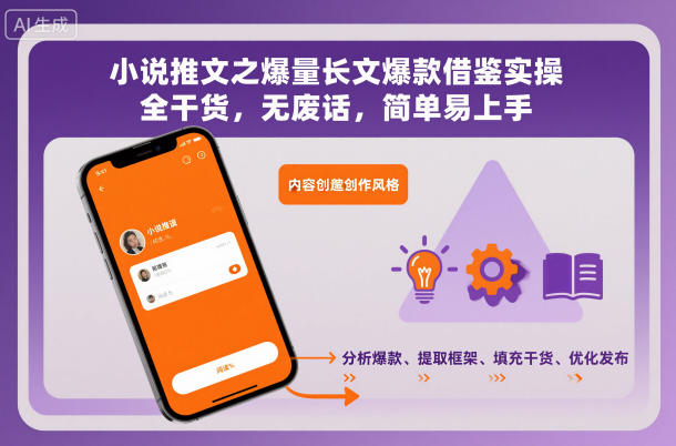 小说推文之爆量长文爆款借鉴实操，全干货，无废话，简单易上手-赚百科